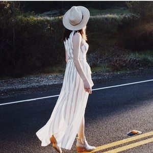 Low cut Romper with cape